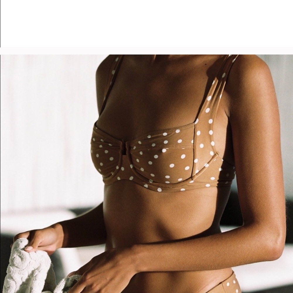 L*Space Beachcomber Dot Camellia Top Size S